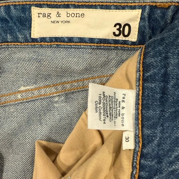 EUC Rag & Bone Maya High Rise Ankle jeans In Aquarius With Holes Size: 30 - Picture 6 of 6